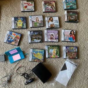 Nintendo DSI Bundle (case, chargers, pens, games)